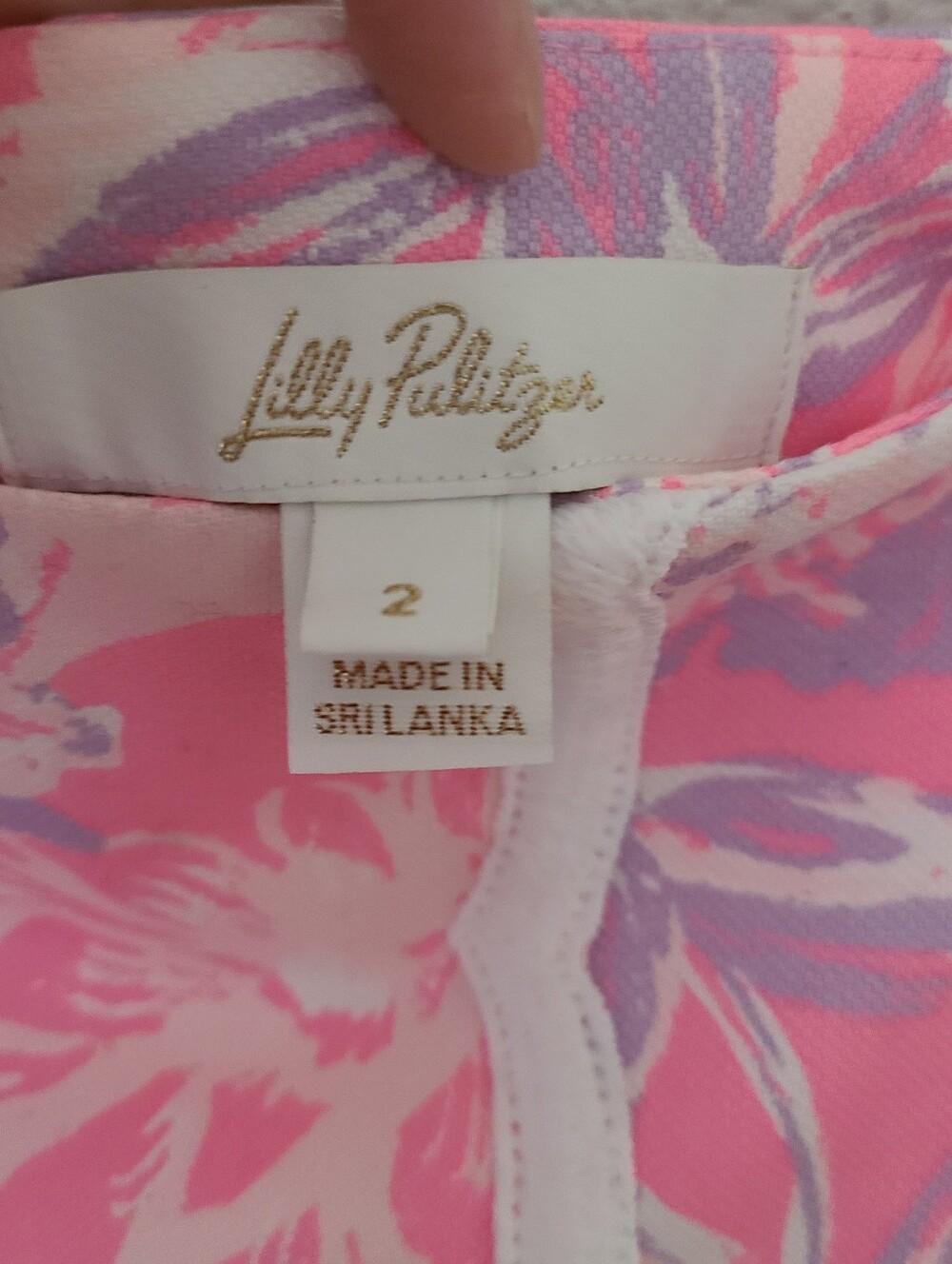 Lilly Pulitzer Pink Floral Scalloped Skort with Lavender Accents - Picture 3 of 3